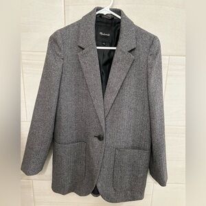 Madewell Black and Gray Blazer Women’s Small